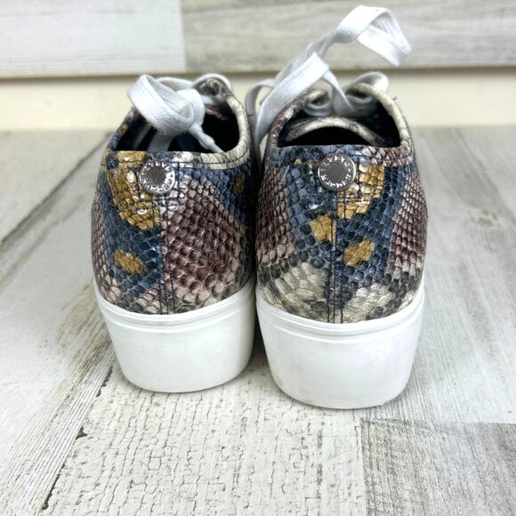 Steve Madden Women’s 6.5 Emmi Platform Leather Multicolor Snakeskin Sneakers NEW - Picture 5 of 9